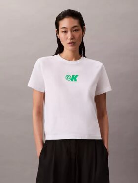 Koszulka slim fit z nadrukiem Monogramu