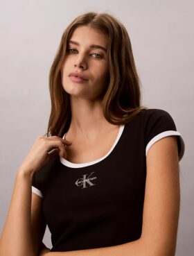 Koszulka slim fit z nadrukiem Monologo