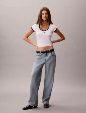 Koszulka slim fit z nadrukiem Monologo