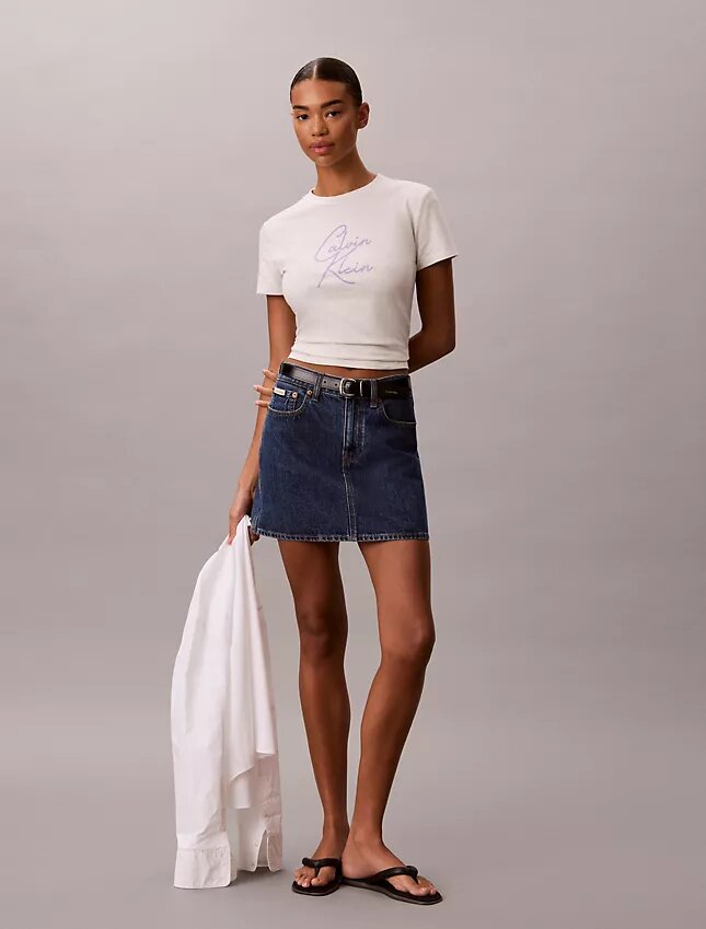 Koszulka slim fit z wypukłym logo Koszulka slim fit z wypukłym logo