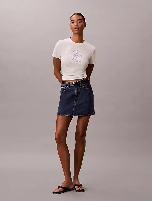 Koszulka slim fit z wypukłym logo Koszulka slim fit z wypukłym logo