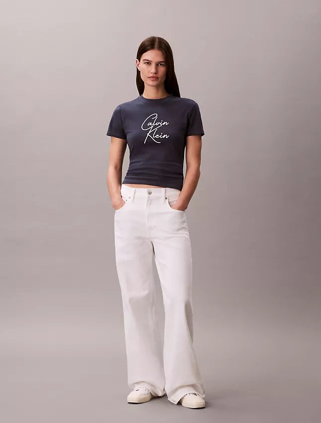 Koszulka slim fit z wypukłym logo Koszulka slim fit z wypukłym logo
