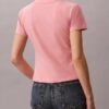 Koszulka slim fit z zakrzywionym logo Koszulka slim fit z zakrzywionym logo