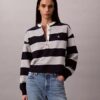 Koszulka typu henley w paski w stylu varsity Koszulka typu henley w paski w stylu varsity