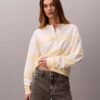 Koszulka typu henley w paski w stylu varsity Koszulka typu henley w paski w stylu varsity