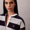 Koszulka typu henley w paski w stylu varsity Koszulka typu henley w paski w stylu varsity