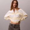 Koszulka typu henley w paski w stylu varsity Koszulka typu henley w paski w stylu varsity
