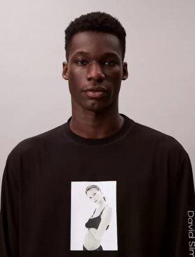 Koszulka z długim rękawem i nadrukiem Kate Moss