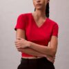 Koszulka z luźnym dekoltem w serek z bawełny Liquid Cotton Koszulka z luźnym dekoltem w serek z bawełny Liquid Cotton