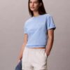 Koszulka z nadrukiem Calvin Klein w stylu kursywnym