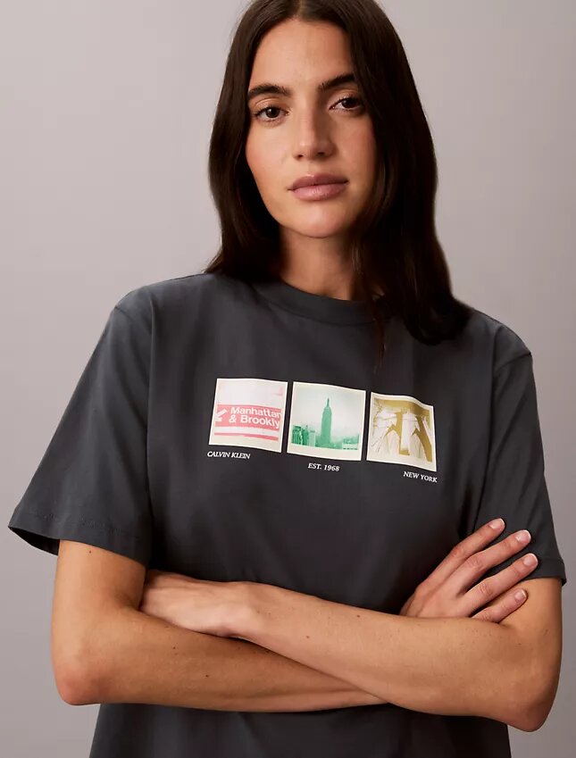 Koszulka z nadrukiem fotograficznym w stylu nowojorskim Koszulka z nadrukiem fotograficznym w stylu nowojorskim