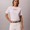 Koszulka z nadrukiem logo Calvin Klein o prostym kroju