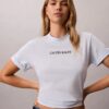 Koszulka z nadrukiem logo Calvin Klein o prostym kroju