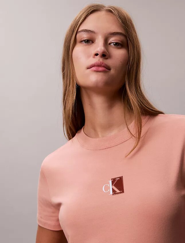 Koszulka z okrągłym dekoltem i monogramowym logo Koszulka z okrągłym dekoltem i monogramowym logo