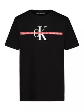 Koszulka z okrągłym dekoltem Monologo Stripe dla chłopców Koszulka z okrągłym dekoltem Monologo Stripe dla chłopców