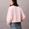 Krótka bluza z francuskiej dzianiny frotte o luźnym kroju Krótka bluza z francuskiej dzianiny frotte o luźnym kroju