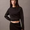 Krótka bluza z okrągłym dekoltem Krótka bluza z okrągłym dekoltem