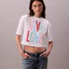 Krótka koszulka o luźnym kroju Marc Hundley Pride Viva Love Krótka koszulka o luźnym kroju Marc Hundley Pride Viva Love