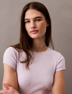 Krótka koszulka z Cotton Stretch ściągacza