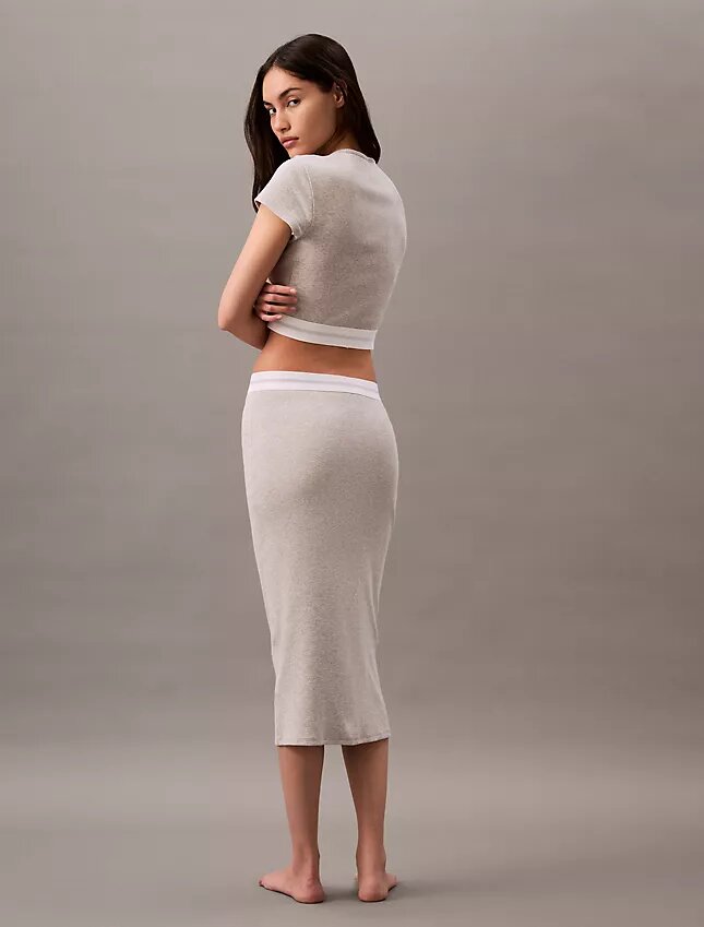 Krótka koszulka z Cotton Stretch ściągacza Krótka koszulka z Cotton Stretch ściągacza