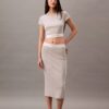 Krótka koszulka z Cotton Stretch ściągacza Krótka koszulka z Cotton Stretch ściągacza