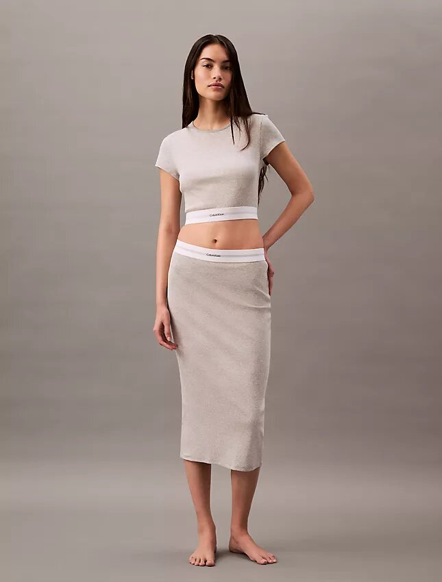 Krótka koszulka z Cotton Stretch ściągacza Krótka koszulka z Cotton Stretch ściągacza