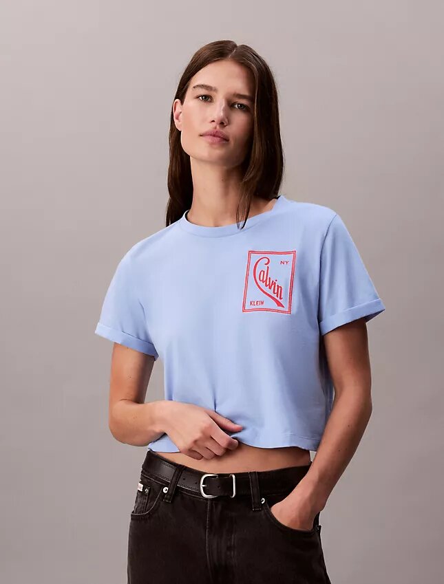 Krótka koszulka z logo Krótka koszulka z logo