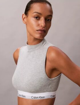 Kultowy bawełniano-Modalowy Bralette z lekką podszewką i stójką Kultowy bawełniano-Modalowy Bralette z lekką podszewką i stójką