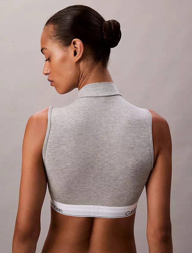 Kultowy bawełniano-Modalowy Bralette z lekką podszewką i stójką Kultowy bawełniano-Modalowy Bralette z lekką podszewką i stójką