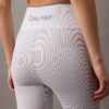 Legginsy sportowe z prążkowanym wykończeniem