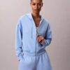 Luźna bluza nocna z kapturem z mieszanki bawełny Luźna bluza nocna z kapturem z mieszanki bawełny