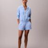 Luźna bluza nocna z kapturem z mieszanki bawełny Luźna bluza nocna z kapturem z mieszanki bawełny