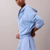 Luźna bluza nocna z kapturem z mieszanki bawełny Luźna bluza nocna z kapturem z mieszanki bawełny