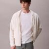 Luźna bluza z kapturem z mieszanki bawełny bouclé Luźna bluza z kapturem z mieszanki bawełny bouclé