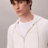Luźna bluza z kapturem z mieszanki bawełny bouclé Luźna bluza z kapturem z mieszanki bawełny bouclé