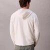 Luźna bluza z kapturem z mieszanki bawełny bouclé Luźna bluza z kapturem z mieszanki bawełny bouclé