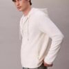 Luźna bluza z kapturem z mieszanki bawełny bouclé Luźna bluza z kapturem z mieszanki bawełny bouclé