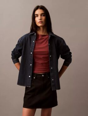 Luźna koszula Denim zapinana na guziki