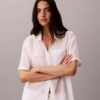 Luźna koszula z guzikami z mieszanki bawełny Luźna koszula z guzikami z mieszanki bawełny