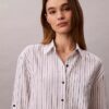 Luźna koszula z guzikami z mieszanki lnu Luźna koszula z guzikami z mieszanki lnu