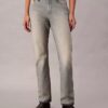 Luźne jeansy typu bootcut z selvedge