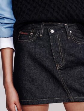 Mini spódniczka Denim z asymetryczną talią