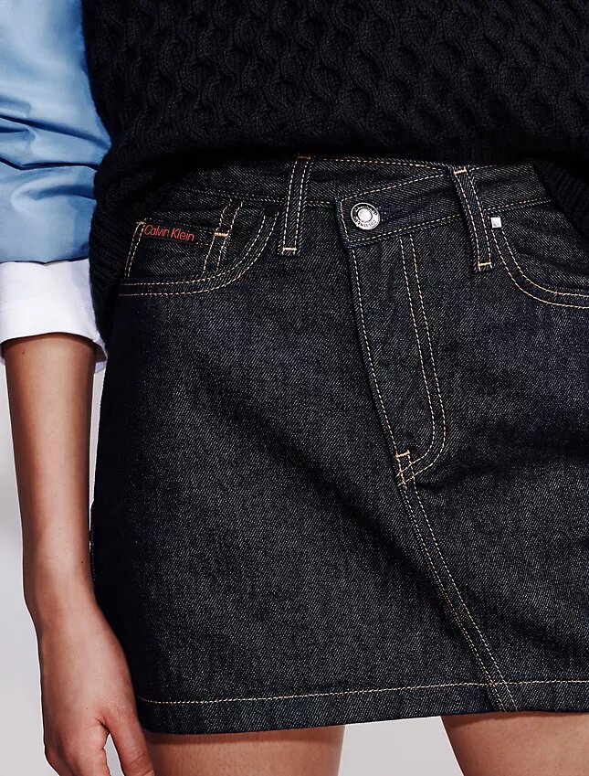 Mini spódniczka Denim z asymetryczną talią Mini spódniczka Denim z asymetryczną talią