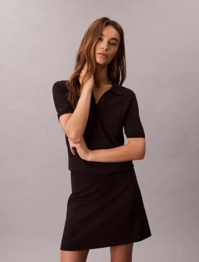 Mini spódniczka z dzianiny Ponte