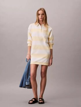 Mini sukienka polo w paski Varsity
