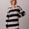 Mini sukienka polo w paski w stylu varsity