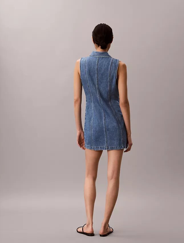 Mini sukienka z szwami w stylu Denim Mini sukienka z szwami w stylu Denim