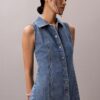 Mini sukienka z szwami w stylu Denim Mini sukienka z szwami w stylu Denim