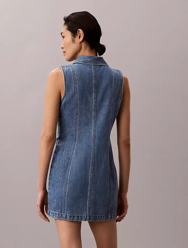 Mini sukienka z szwami w stylu Denim Mini sukienka z szwami w stylu Denim