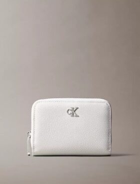 Minimalistyczny portfel Monogram z klapką i zamkiem błyskawicznym